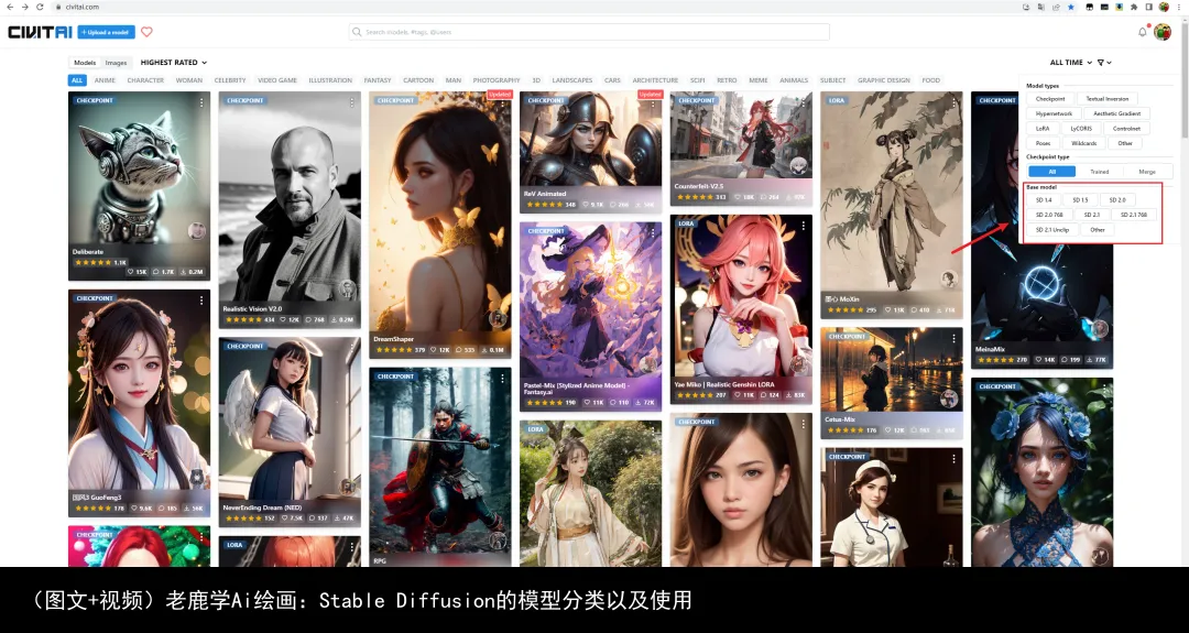图片[7]-葫芦娃AI-一起学AI（图文+视频）老鹿学Ai绘画：Stable Diffusion的模型分类以及使用-葫芦娃AI-一起学AI葫芦娃AI